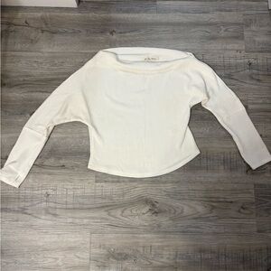 We The Free Cream Textured Top